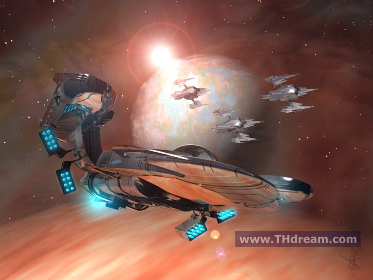 Wallpapers Fantasy and Science Fiction Spaceships escorte