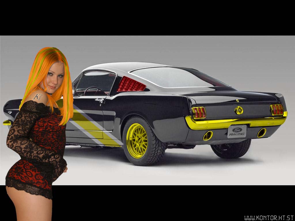 Fonds d'cran Voitures Filles et Voitures Ford Mustang