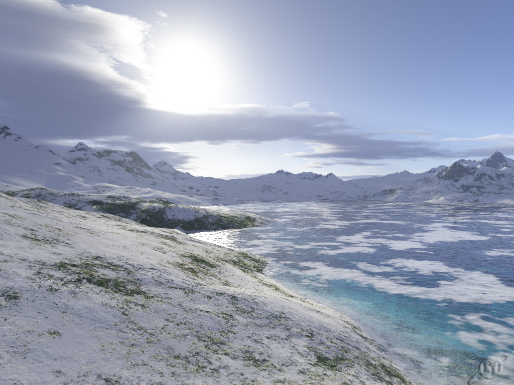 Wallpapers Digital Art 3D - Terragen Ice lake