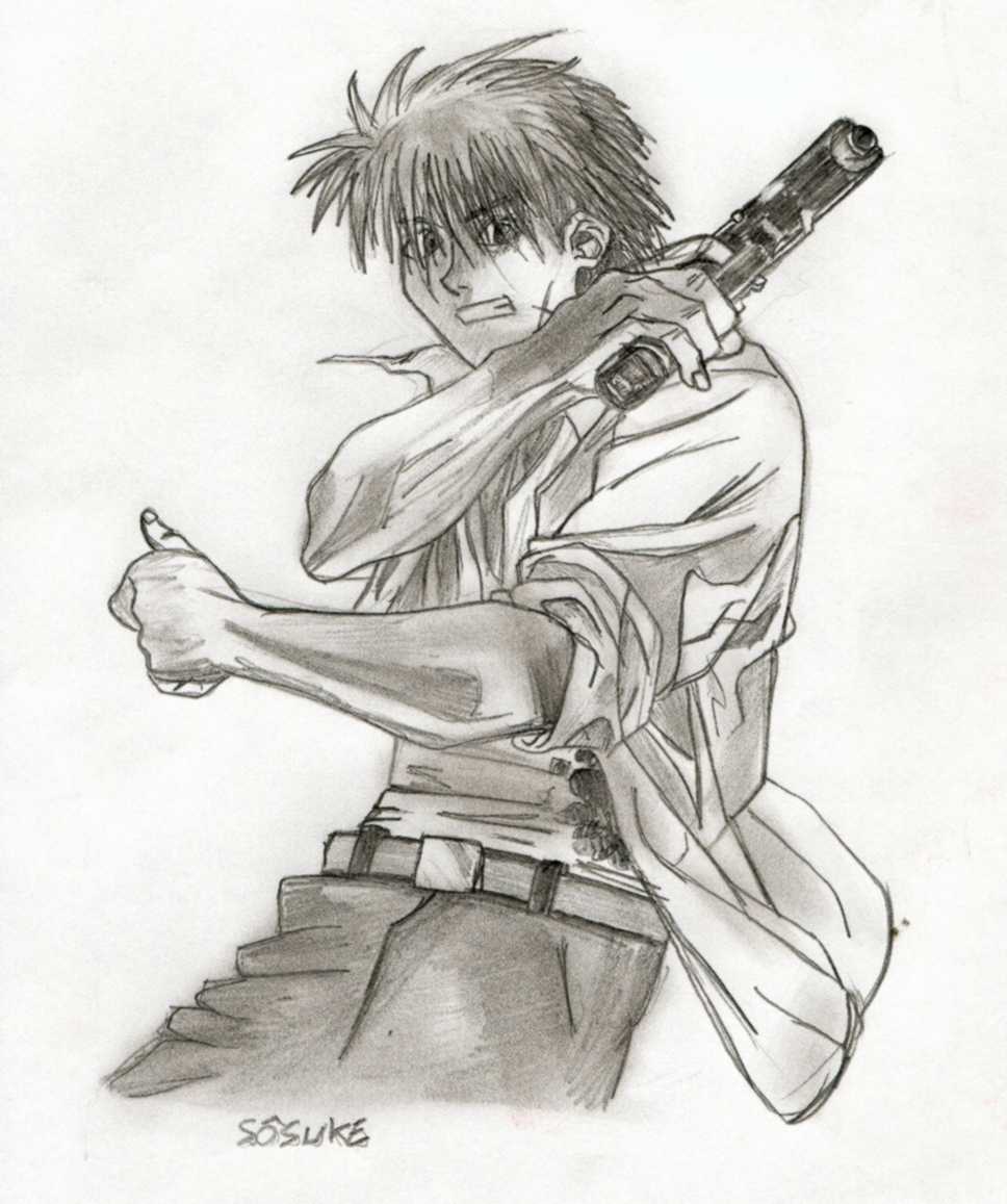 Fonds d'cran Art - Crayon Manga - Full Metal Panic Sosuke in