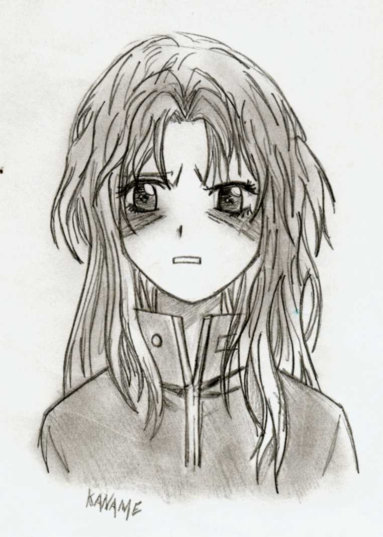 Wallpapers Art - Pencil Manga - Full Metal Panic Kaname in