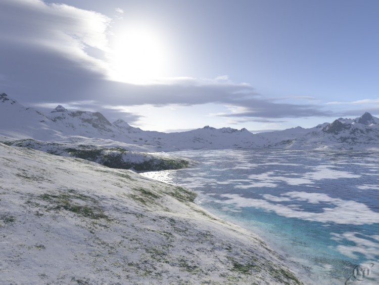 Wallpapers Digital Art 3D - Terragen Ice lake