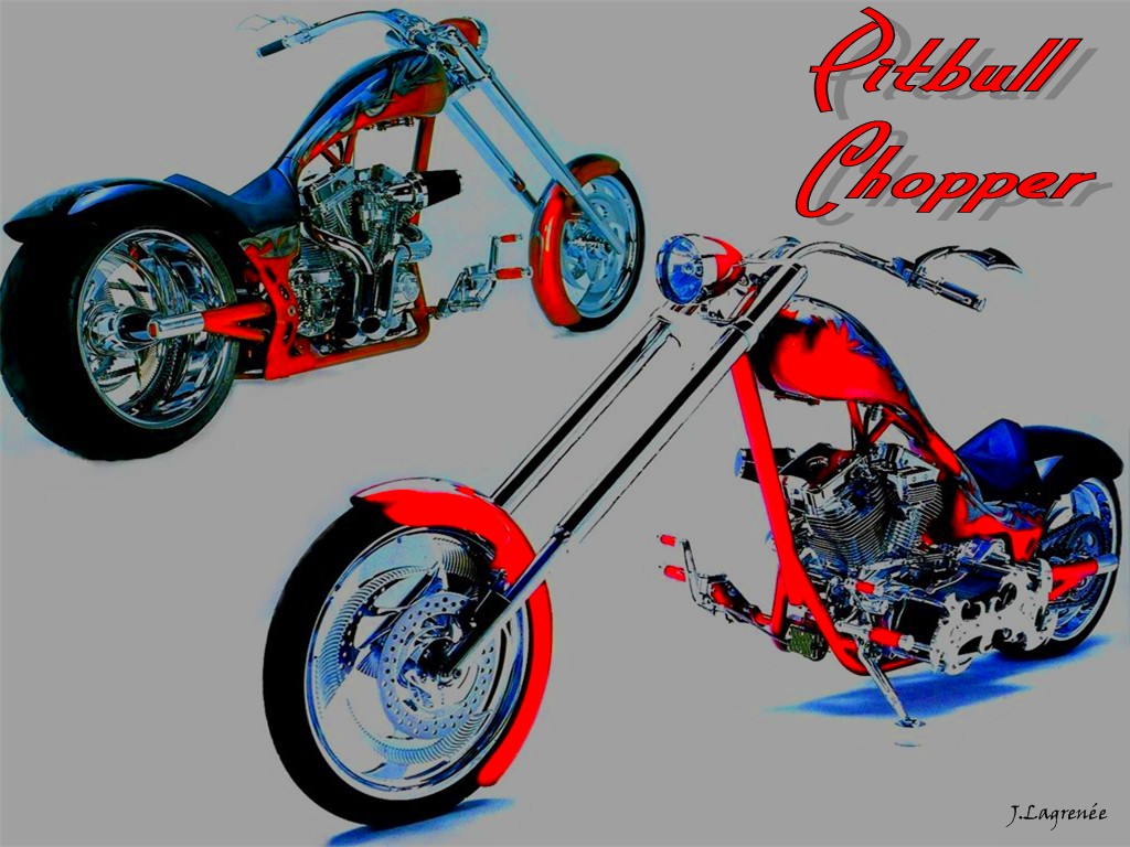 Fonds d'cran Motos Harley Davidson Pitbull Chopper