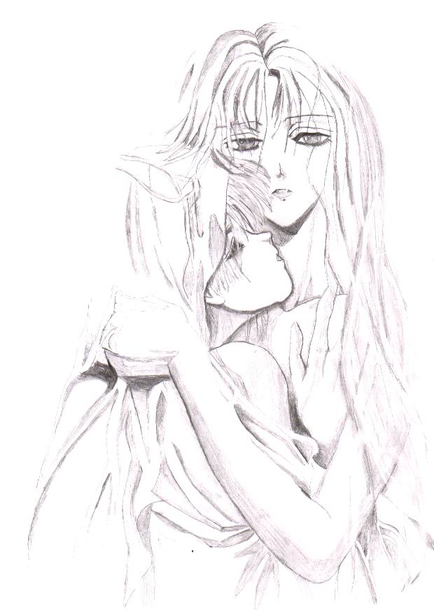 Fonds d'cran Art - Crayon Manga - Angel Sanctuary Setsuna&Sara