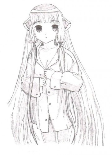 Fonds d'cran Art - Crayon Manga - Chobits Chii