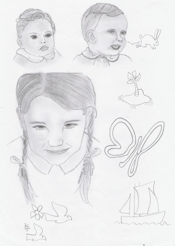 Wallpapers Art - Pencil Portraits enfants