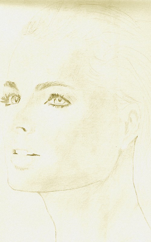 Wallpapers Art - Pencil Portraits Romy face  son destin