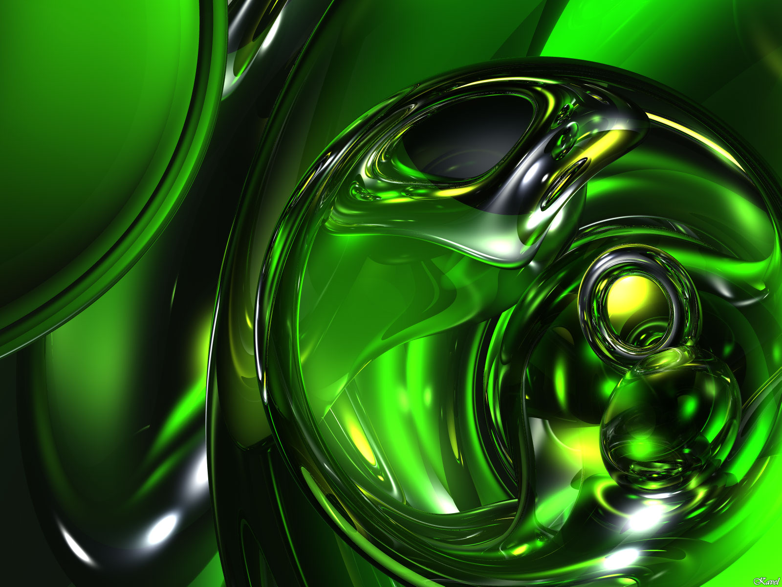 Wallpapers Digital Art Abstract Sphre Verte