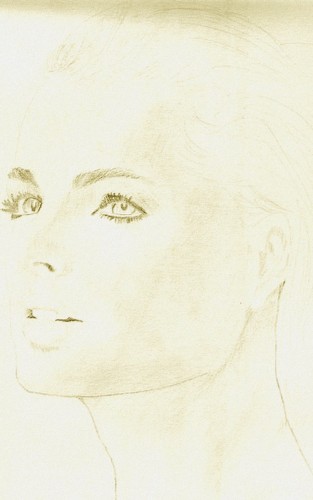 Wallpapers Art - Pencil Portraits Romy face  son destin