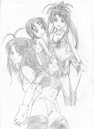 Fonds d'cran Art - Crayon Manga - Love Hina Wallpaper N88973