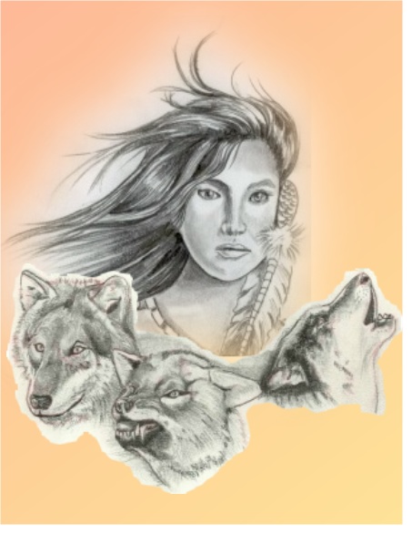 Wallpapers Art - Pencil Animals - Wolves La louve...