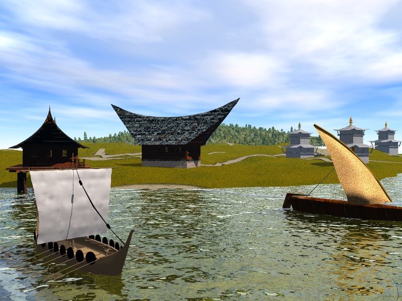 Fonds d'cran Art - Numrique 3D - Vue D'esprit lac asiatique