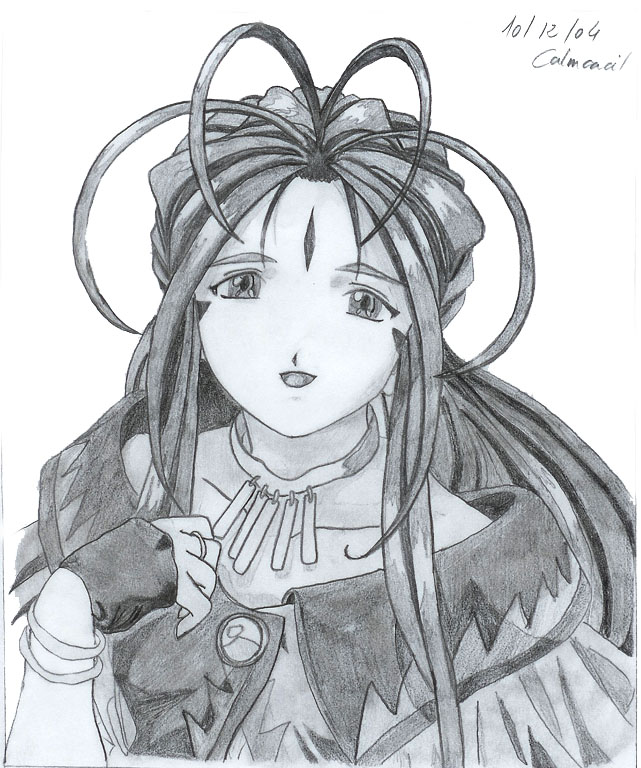 Wallpapers Art - Pencil Manga - Ah ! My Goddess Belldandy