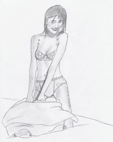 Fonds d'cran Art - Crayon Personnages lingerie2