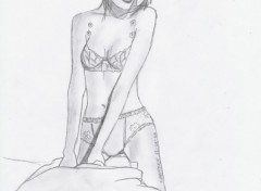 Fonds d'cran Art - Crayon lingerie2