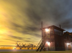 Wallpapers Digital Art B-29 field in the night