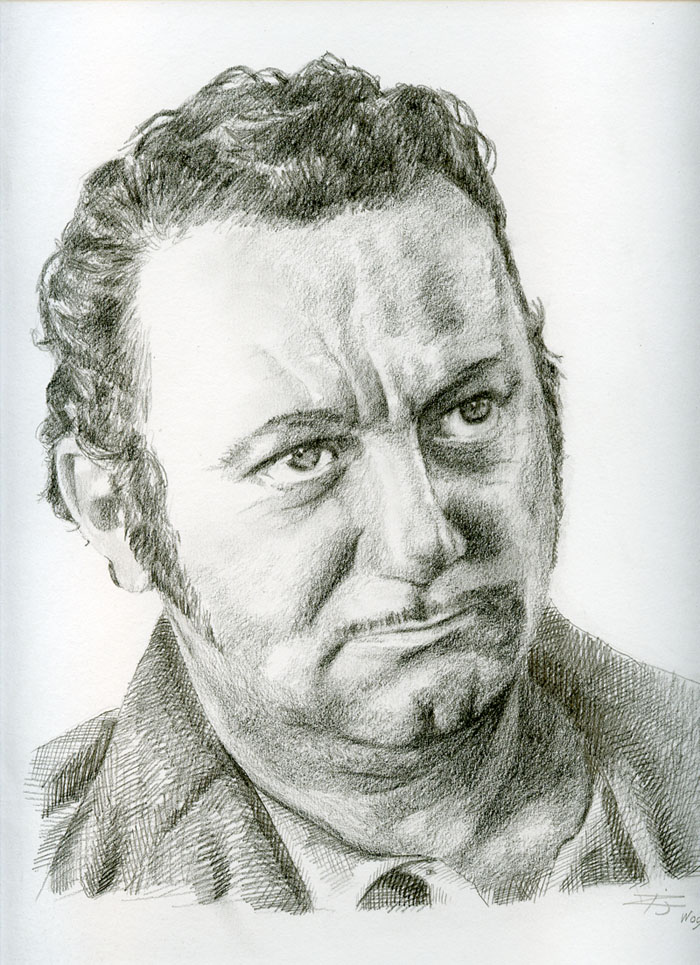 Fonds d'cran Art - Crayon Portraits portrait coluche