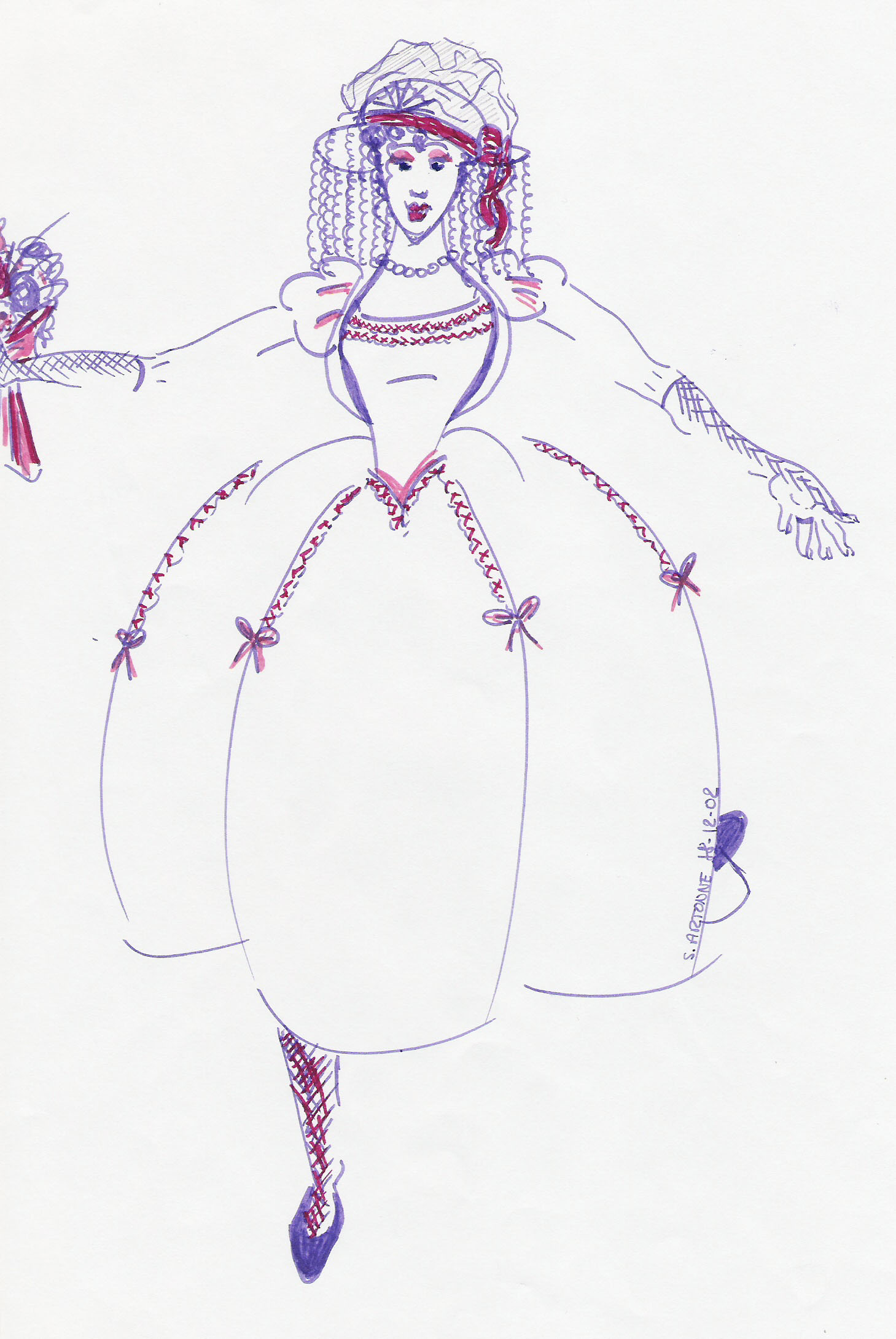 Fonds d'cran Art - Crayon Personnages marie6