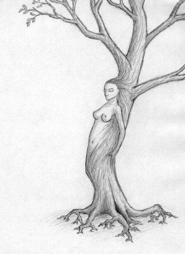 Wallpapers Art - Pencil Symbolism, Surrealism & onirism femme-arbre