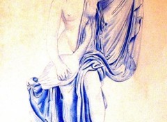 Fonds d'cran Erotic Art Drap bleu