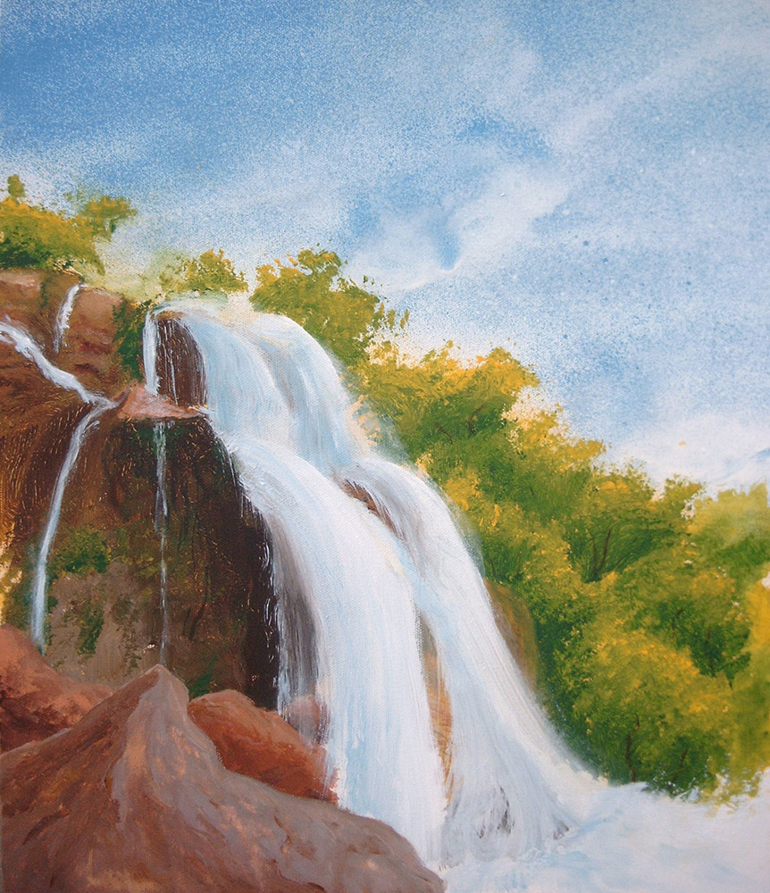 Fonds d'cran Art - Peinture Paysages Divers cascade