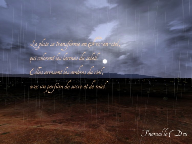 Fonds d'cran Art - Numrique Posie - Texte La Pluie