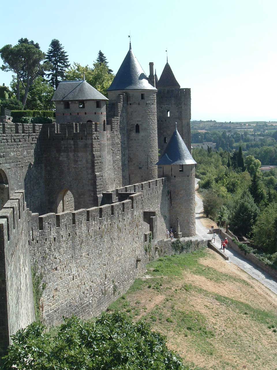 Fonds d'cran Constructions et architecture Chteaux - Palais vue latrale carcassonne