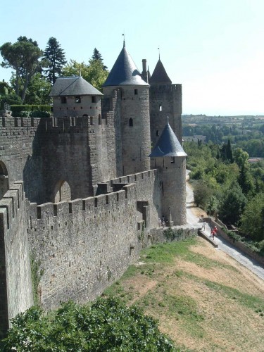 Fonds d'cran Constructions et architecture Chteaux - Palais vue latrale carcassonne