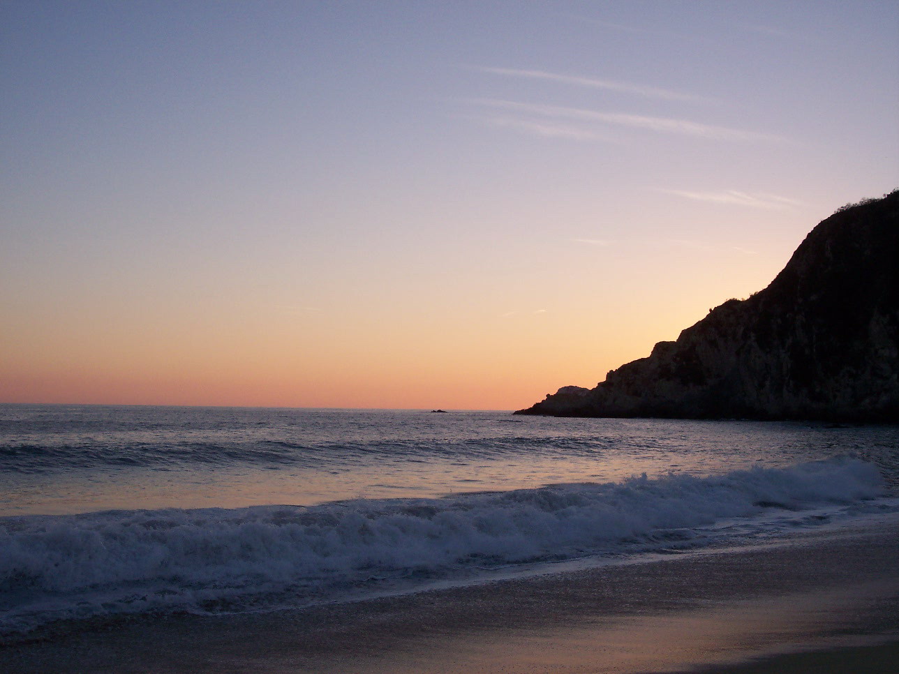 Fonds d'cran Nature Mers - Ocans - Plages Coucher de soleil