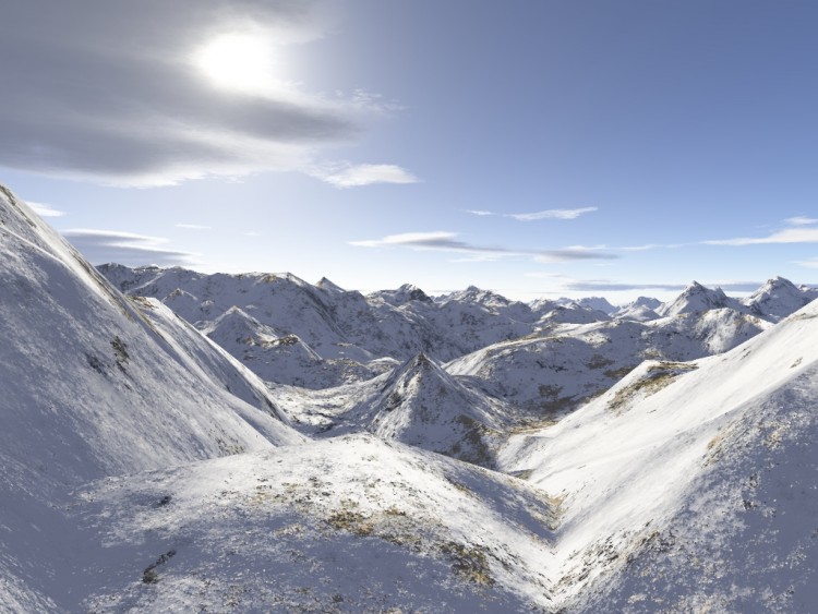 Fonds d'cran Art - Numrique 3D - Terragen chaine du mont blanc