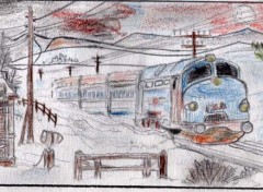 Fonds d'cran Art - Crayon Train