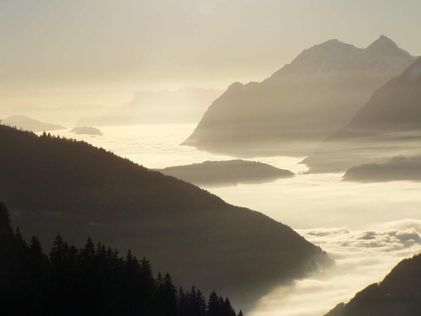 Wallpapers Nature Mountains Mer de nuages