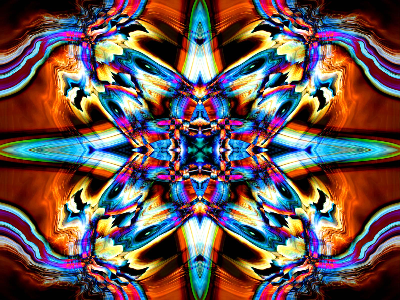 Wallpapers Digital Art Fractals, Kaleidoscope psykdelik