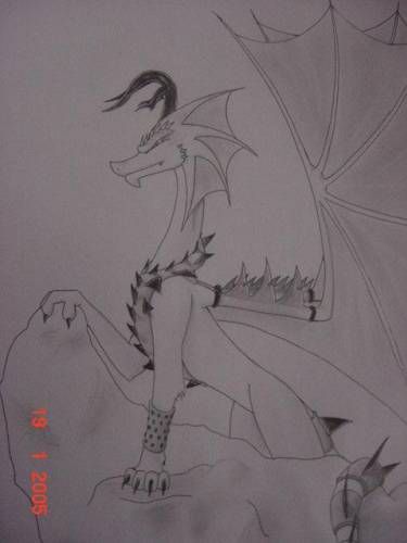 Fonds d'cran Art - Crayon Fantasy - Dragons Le Veilleur