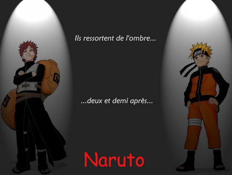 Fonds d'cran Manga Naruto gaara et naruto deux et demi plus tard