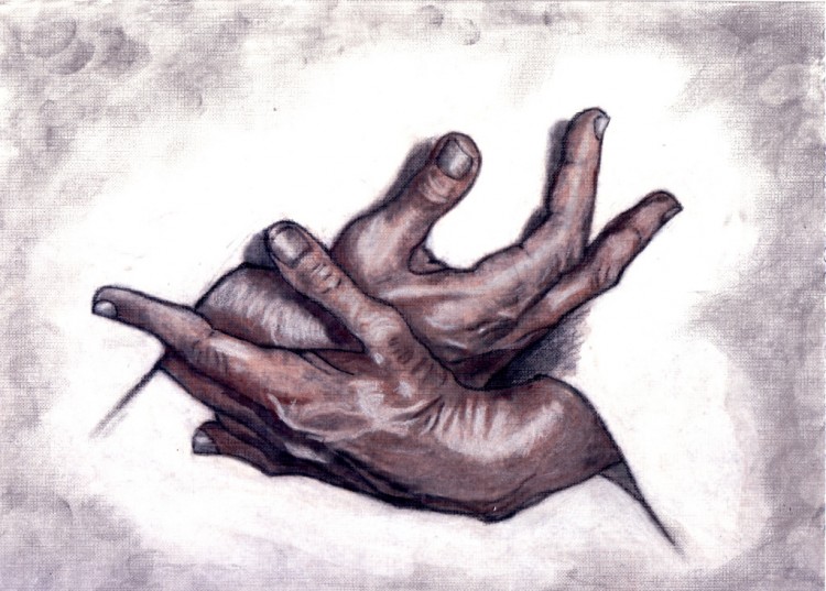 Wallpapers Art - Pencil Hands, feet, skeletons dsoeuvr