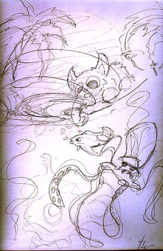 Wallpapers Art - Pencil Comics - Animals limilouina 2