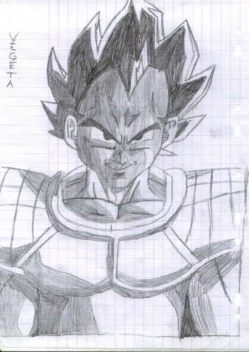 Wallpapers Art - Pencil Manga - Dragon Ball Z vegeta