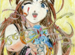 Wallpapers Art - Pencil Belldandy fait la fte !