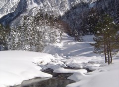 Fonds d'cran Nature cours d'eau Pont d'Espagne