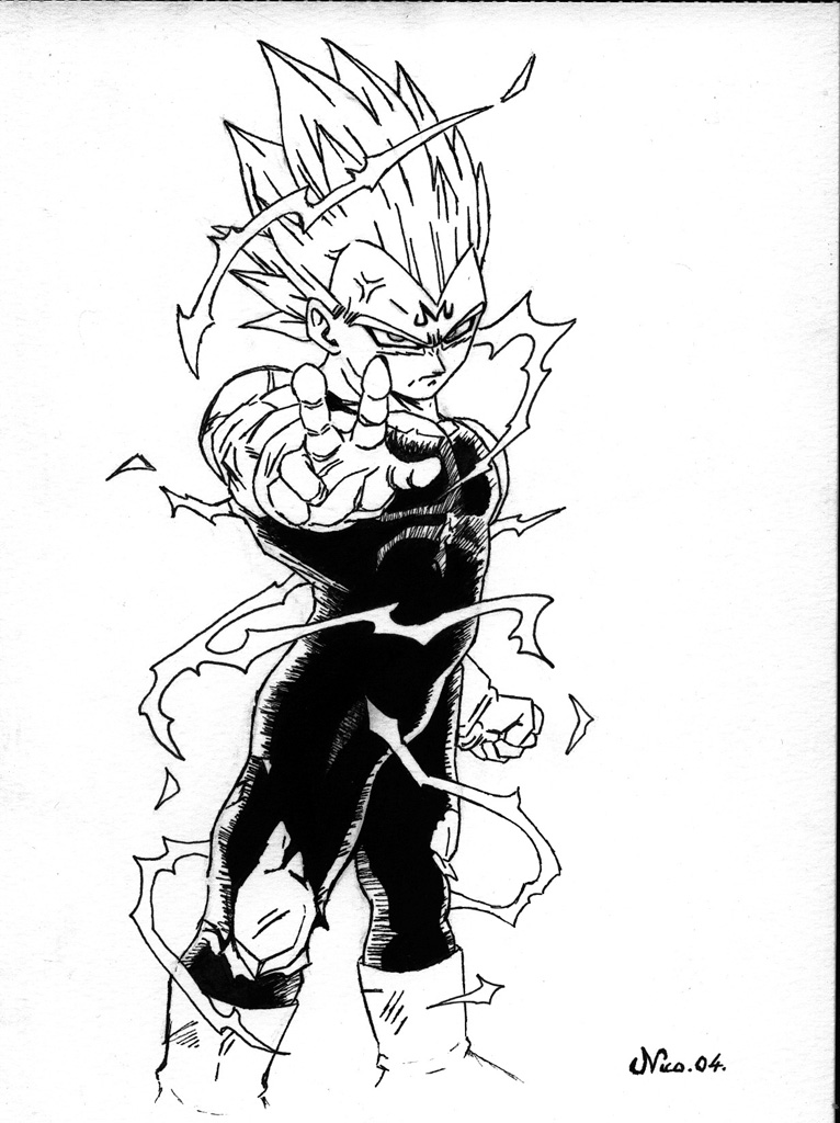 Wallpapers Art - Pencil Manga - Dragon Ball Z vegeta