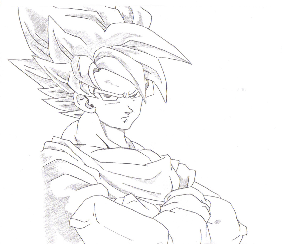 Wallpapers Art - Pencil Manga - Dragon Ball Z sangoku