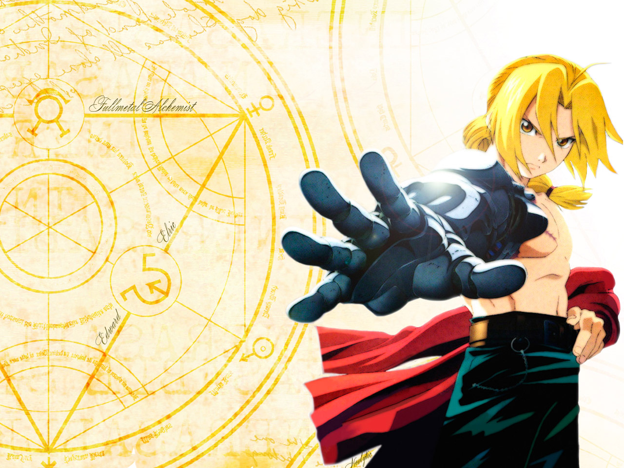 Fonds d'cran Manga Full Metal Alchemist Edward Elric, l'Alchimiste de Mtal