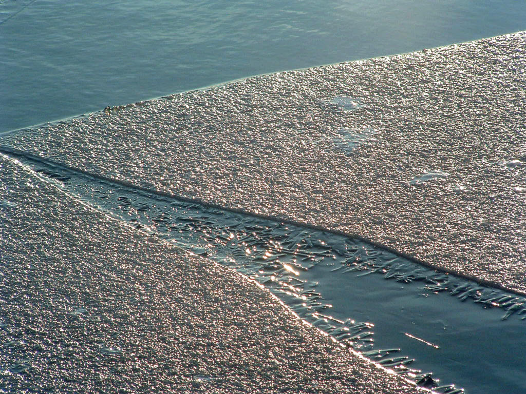 Wallpapers Nature Saisons - Winter Tapis de glace sur eau