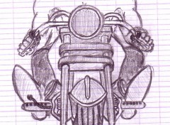 Fonds d'cran Art - Crayon Motard