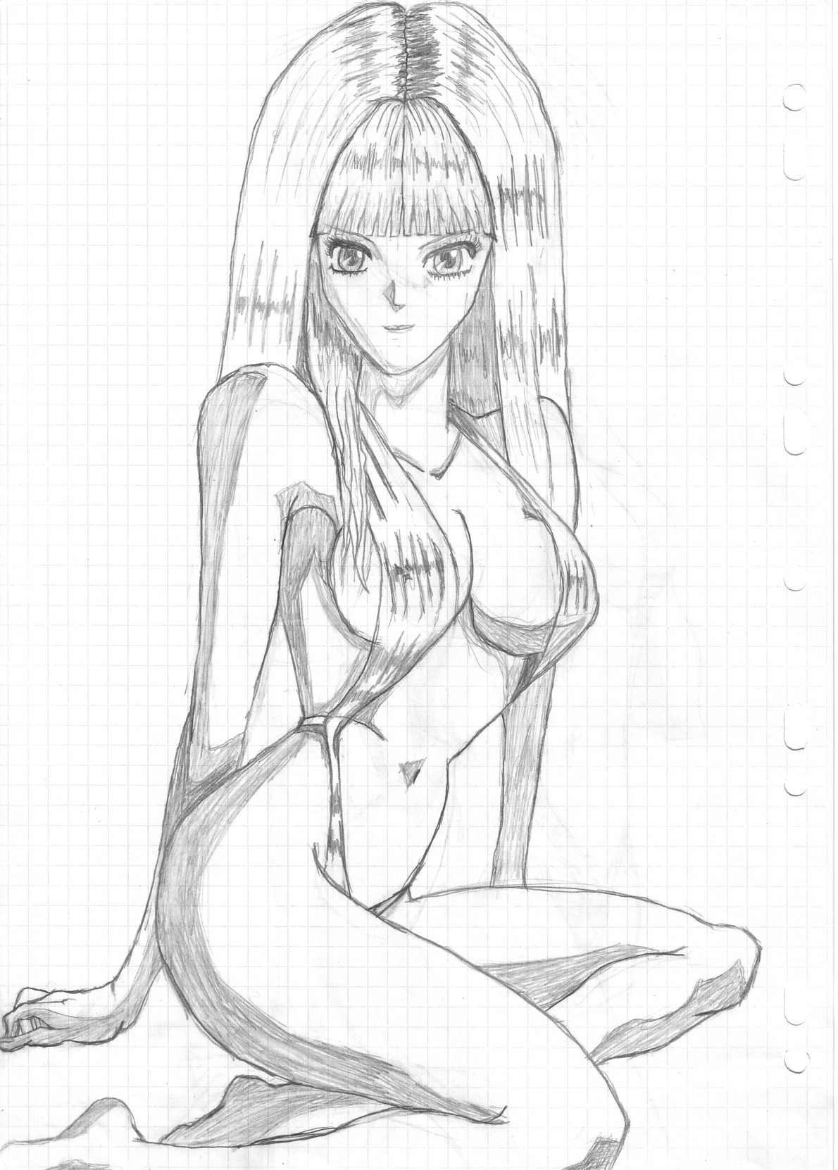 Fonds d'cran Art - Crayon Manga - Personnages Pin-Up