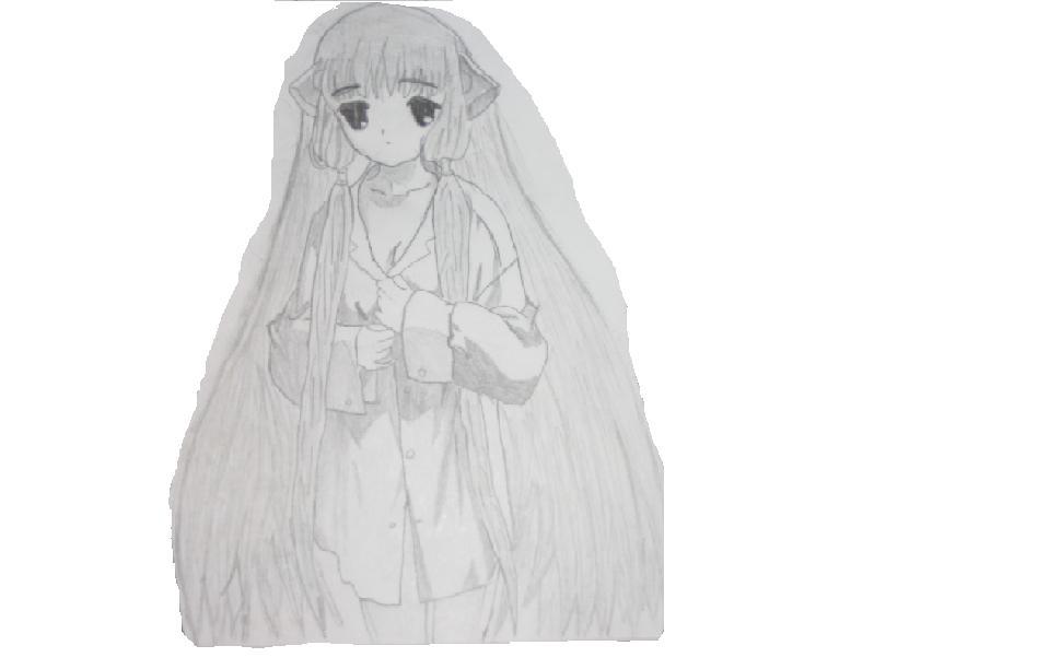 Fonds d'cran Art - Crayon Manga - Chobits chii