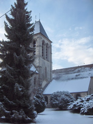 Fonds d'cran Constructions et architecture Edifices Religieux Eglise de Saint brice sous la neige