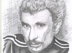 Wallpapers Art - Pencil Portrait de Johnny Hallyday