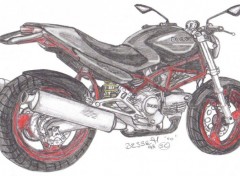 Wallpapers Art - Pencil ducati monstro